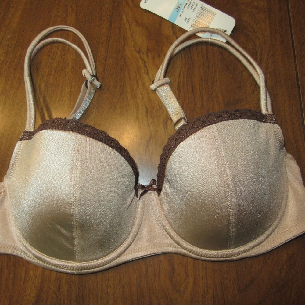 DKNY 34C Warm Nude Underwire Bra #453626  NWT